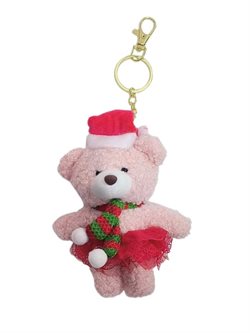 Sød rosa julebamse med tutu