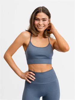 Drop of mindfulness Signature seamless bh top i dueblå