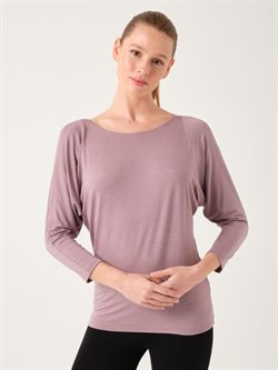 Tempsdanse bluse navy med halvlange ærmer